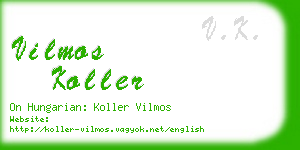 vilmos koller business card